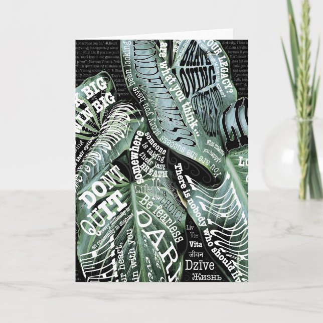 Tarjeta Citas de LIFE motivacionales inspiradoras (Anverso)