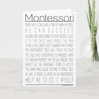 Tarjeta Citas de Maria Montessori