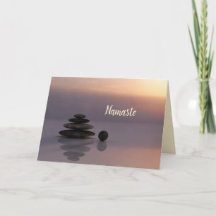 Tarjeta Citas de Namaste Gracias Yoga Piedras de Equilibri
