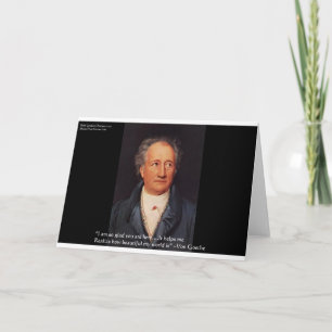 Tarjeta Citas de regalo de Goethe "Beautiful World", Etc.