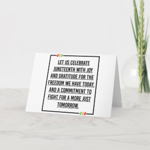 Tarjeta Citas del 19 de junio, Libertad para afroamericano