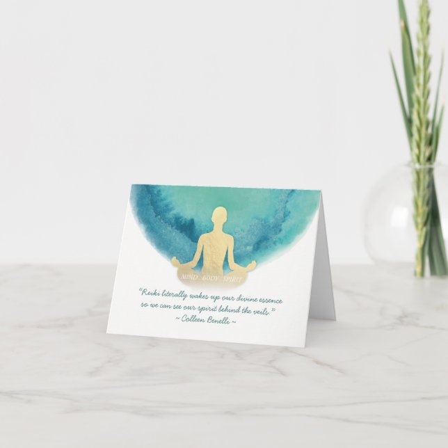 Tarjeta Citas del maestro de Reiki y del instructor de med (Anverso)