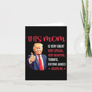 Tarjeta Citas Divertidas de Trump Día de la Madre Esta Mam