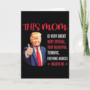 Tarjeta Citas Divertidas de Trump Día de la Madre Esta Mam