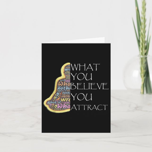Tarjeta Citas inspiradoras de lo que crees que atraes (Anverso)