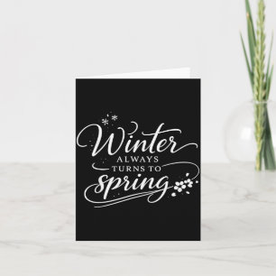 Tarjeta Citas Inspiradoras Invierno Cambios en Primavera E