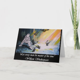 Tarjeta Citas inspiradoras pensativas de las cabezas del