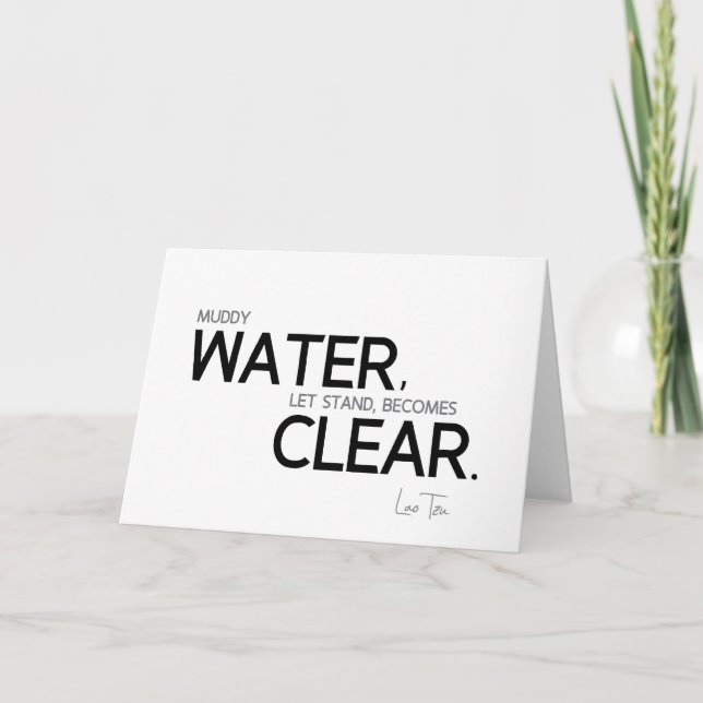 Tarjeta CITAS: Lao Tzu: Agua fangosa (Anverso)