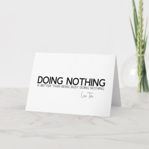 Tarjeta CITAS: Lao Tzu: No hacer nada