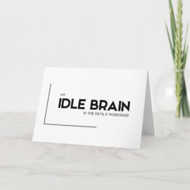 Tarjeta Citas MODERNAS: cerebro ocioso, taller del diablo