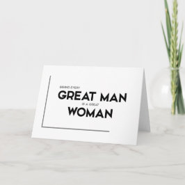 Tarjeta Citas MODERNAS: detrás de cada gran hombre