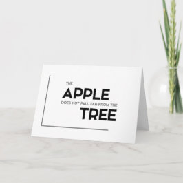 Tarjeta Citas MODERNAS: la manzana no cae lejos, árbol