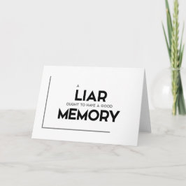 Tarjeta Citas MODERNAS: mentirosa, buena memoria