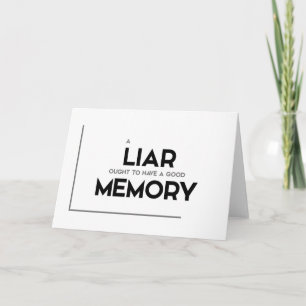 Tarjeta Citas MODERNAS: mentirosa, buena memoria