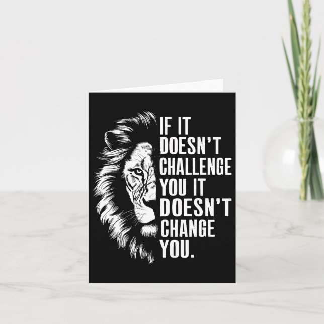 Tarjeta Citas motivacionales de gimnasio si no te desafía (Anverso)