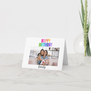 Tarjeta Citas personalizadas de nombre de foto de cumpleañ