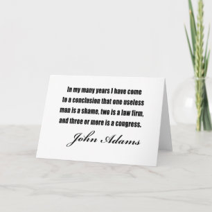 Tarjeta Citas políticas de John Adams