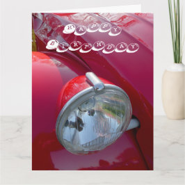 Tarjeta Citroë 2CV, coche francés vintage.