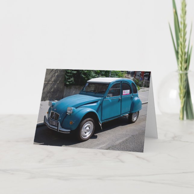 Tarjeta Citroën azul 2CV (Anverso)