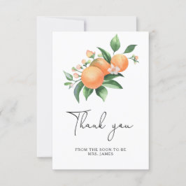 Tarjeta Citrus - agradecimiento por la despedida de solter