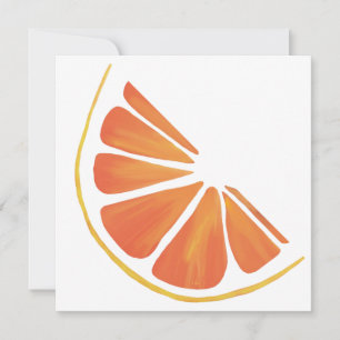 Tarjeta Citrus Naranja Grapefruit Slice Art