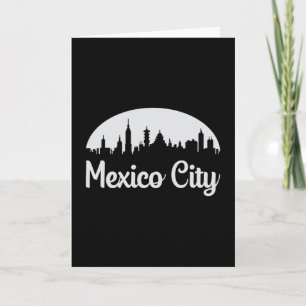 Tarjeta Ciudad de México Paisaje Urbano Silueta Regalo Div