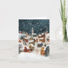 Tarjeta Ciudad de Navidades ilustrativos