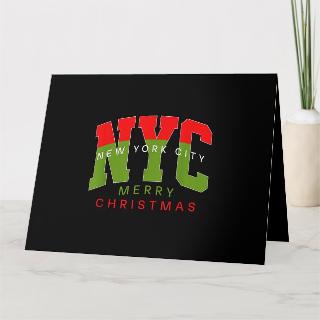 Tarjeta Ciudad de Nueva York Nueva York Feliz Navidad Rega (Anverso)