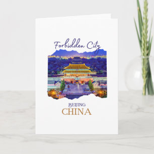 Tarjeta Ciudad de Pekín Prohibida Recuerdo de China Hombre