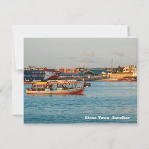 Tarjeta Ciudad de piedra, Zanzíbar África