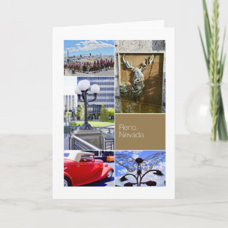Tarjeta Ciudad de Reno, Nevada, collage de fotos