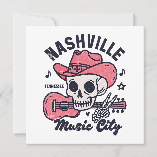 Tarjeta Ciudad musical de Nashville Tennessee (Anverso)
