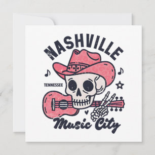Tarjeta Ciudad musical de Nashville Tennessee