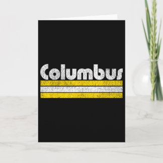 Tarjeta Ciudad Vintage de Fútbol de Columbus