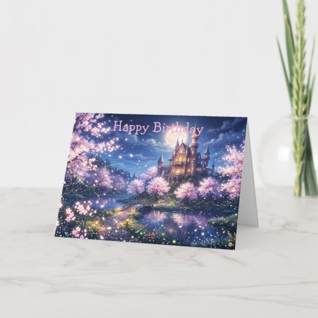 Tarjeta Ciudad y castillo de fantasía (Anverso)