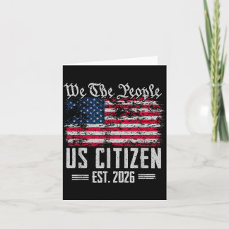 Tarjeta Ciudadanía Decoración 2026 EE. UU. Nuevo Americano
