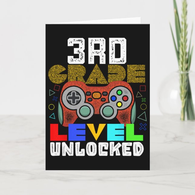 Tarjeta Ck To School 3rd Grade Gamer  (Anverso)