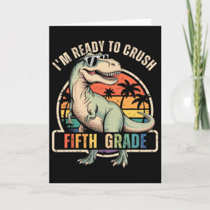 Tarjeta Ck To School Niño Dinosaurio Estoy Listo Para Apla