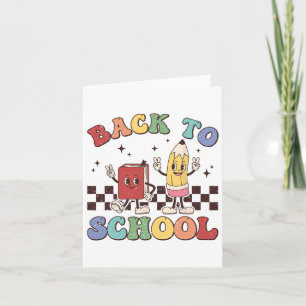 Tarjeta Ck To School Teachers Niños Chicas Feliz Primer Dí