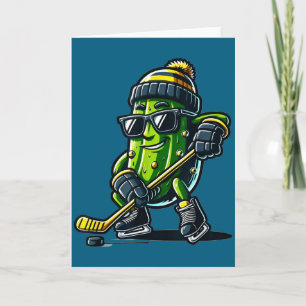 Tarjeta Ckle Divertido Jugando Hockey 