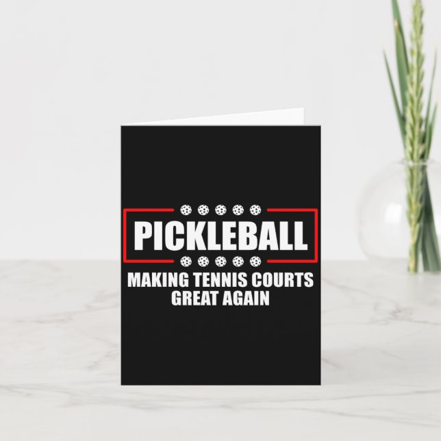 Tarjeta Ckleball Making Tennis Courts Great Again Funny  (Anverso)