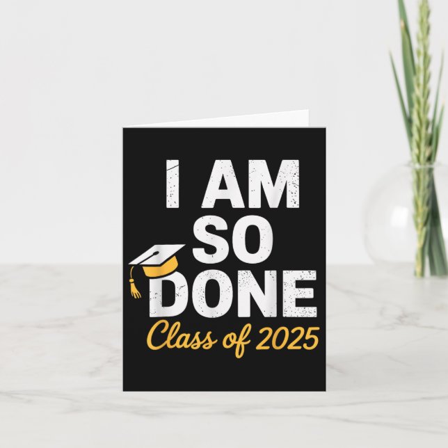 Tarjeta Cl De 2025 Estoy Tan Terminado De Graduación Por É (Anverso)