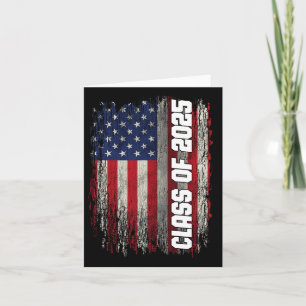 Tarjeta Cl De 2025 Funny Senior 2025 Bandera Estadounidens