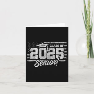 Tarjeta Cl De 2025 Graduación Senior - Bandera Estadounide