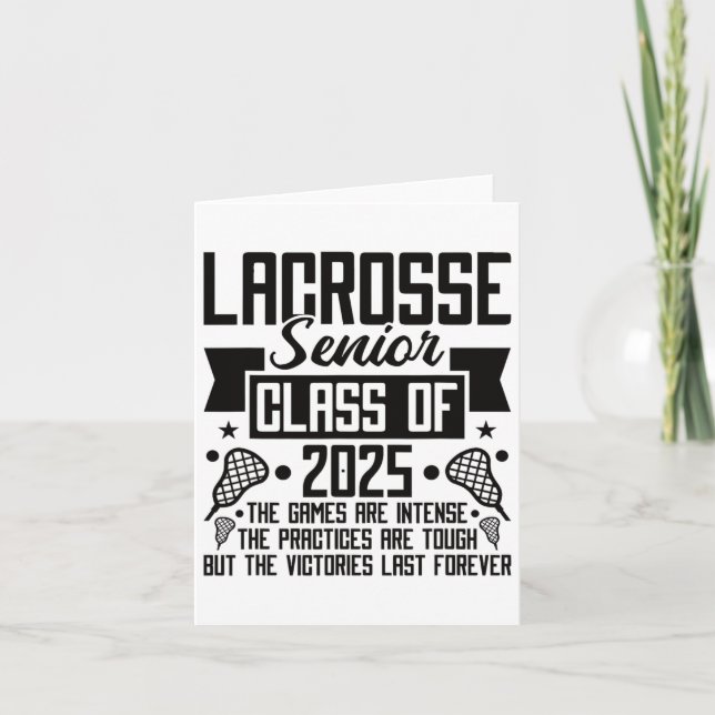 Tarjeta Cl De 2025 Lacrosse Senior Night (Anverso)