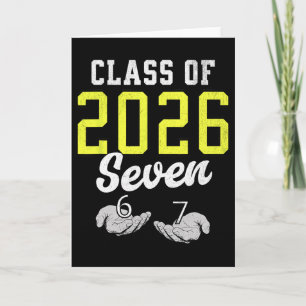 Tarjeta Cl de 2026 Seis Siete Senior Amarillo Graduación 6