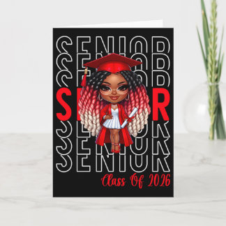 Tarjeta Cl de 2026 Senior 2026 Mujeres Negras Chicas Gradu