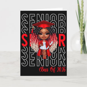 Tarjeta Cl de 2026 Senior 2026 Mujeres Negras Chicas Gradu