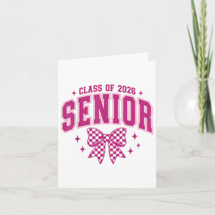 Tarjeta Cl De 2026 Senior 2026 Pink Coquette Bow Graduatio