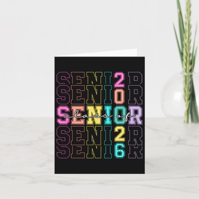 Tarjeta Cl de 2026 Senior 2026 Regreso a clases 2026 Gradu (Anverso)